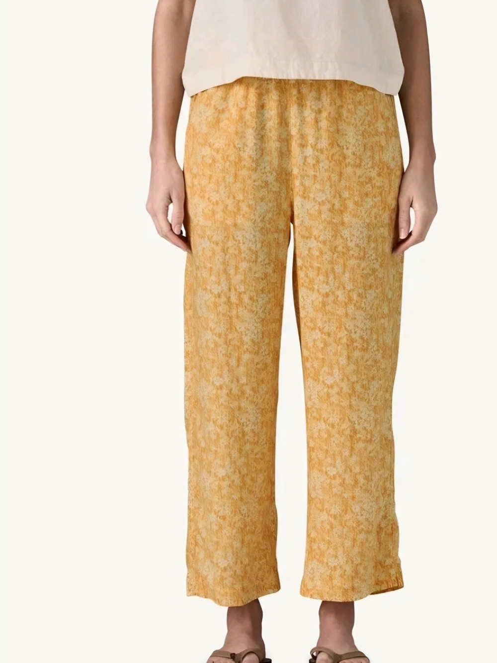 Patagonia Yellow Printed Wide-Leg Pants